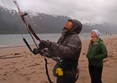 Ryan Aguilar and Jenny Stahl practice with the Uno tube trainer