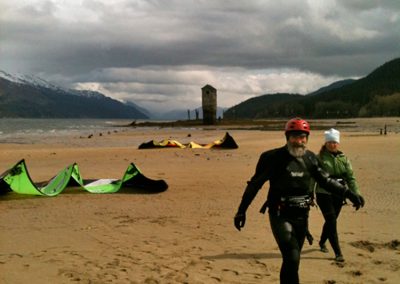 Setting up Kites, Sandy Beach